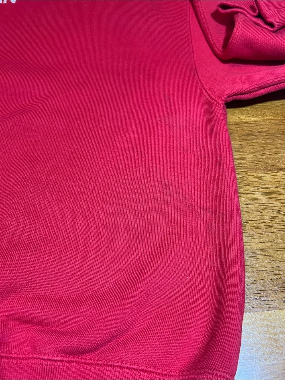 Jordan Red Crewneck Sweatshirt with White Air Jordan Logo Size SMALL